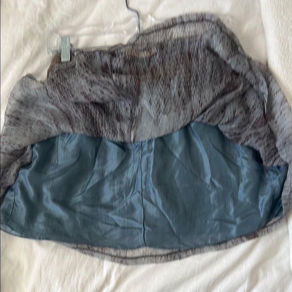 Gray And Brown Patterned Skirt - image 4